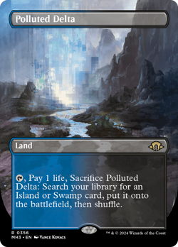Polluted Delta (Borderless) [Modern Horizons 3] Magic MTG - Image 1