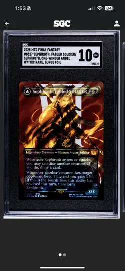 sephiroth fabled soldier surge foil Sgc 10 Mtg Magic The Gathering Final Fantasy - Image 1