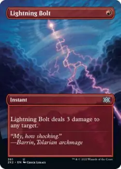 Lightning Bolt (Borderless Alternate Art) [Double Masters 2022] Magic MTG - Image 1