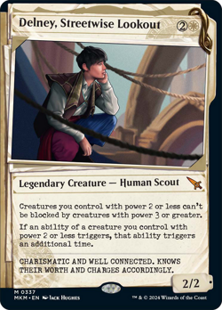 Delney, Streetwise Lookout (Showcase) [Murders at Karlov Manor] Magic MTG - Image 1