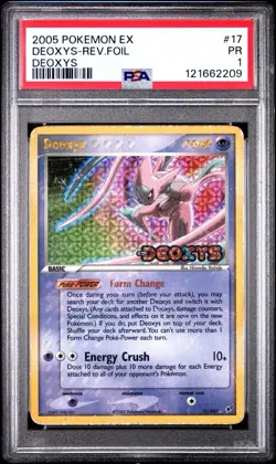 PSA 1 Deoxys 16/107 Pokemon EX Deoxys Reverse Holo Foil Stamped 2005 PR - Image 1