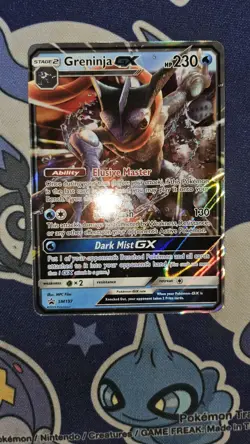 2019 Sun & Moon Base Set Greninja GX SM197 Holo Ultra Rare Promo Pokemon TCG - Image 1