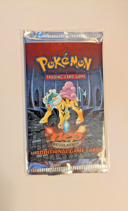 Neo Revelation Booster Pack - RAIKOU Art - Pokemon Sealed 2001 LAST ONE Read - Image 1