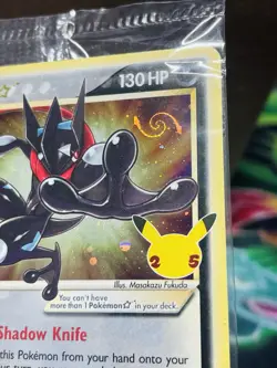 HD GALAXY SWIRL Pokemon Greninja Gold Star SWSH144 Celebrations Black Star Promo - Image 1