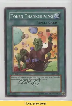 Token Thanksgiving 1st Ed. YuGiOh Dark Crisis #DCR-041 2003 READ 0f8 - Image 1