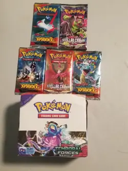 Pokemon TCG Scarlet & Violet Temporal Forces Booster Box+ 5 More Pack New Sealed - Image 1