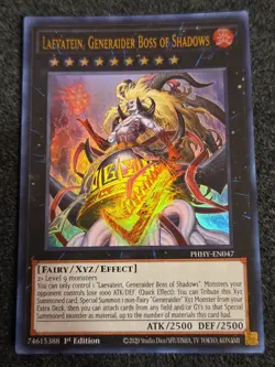 Yugioh Laevatein, Generaider Boss of Shadows PHHY-EN047 Ultra Rare 1st Ed NM - Image 1