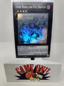 YuGiOh Dark Rebellion XYZ Dragon NECH-EN053 1st Edition Ghost Rare NM - Image 1