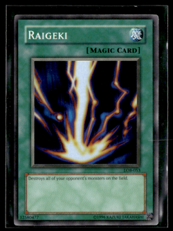 Yugioh! Raigeki LOB-053 Super Rare Unlimited Near Mint - Image 1