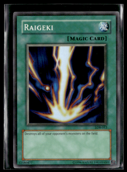 Yugioh! Raigeki LOB-053 Super Rare Unlimited Near Mint - Image 2