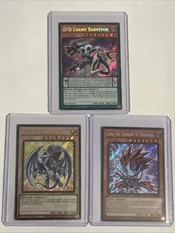 Yugioh TCG - Battles of Legend: Monster Mayhem Set Of 3 Secret Rares All 3 Mint - Image 1