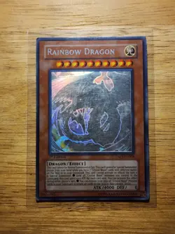 Yugioh Rainbow Dragon TAEV-EN006 1st Edition Ghost Rare MP/HP Holo See Pictures - Image 1