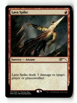 MTG | Lava Spike | Pro Tour Promos | Foil | Moderately Played | English - Image 1