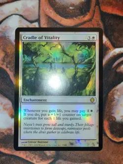 NM FOIL Cradle of Vitality Shards of Alara MTG Magic the Gathering 1st Edition - Image 1
