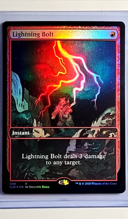 2020 MTG Magic the Gathering SLD Secret Lair Foil #84 Lightning Bolt - Image 1
