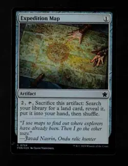 1 x Expedition Map-Magic the Gathering-MTG-Foundations-FOIL-Near Mint - Image 1