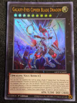 Yugioh Galaxy-Eyes Cipher Blade Dragon GFTP-EN059 Ultra Rare 1st Ed NM - Image 1