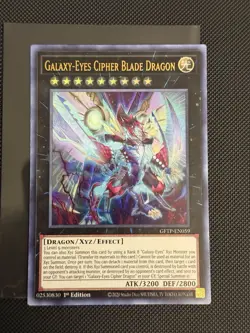 Yugioh Galaxy-Eyes Cipher Blade Dragon GFTP-EN059 Ultra Rare 1st Ed NM - Image 1