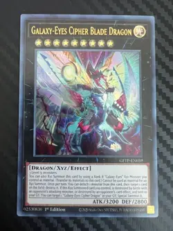 Yugioh Galaxy-Eyes Cipher Blade Dragon GFTP-EN059 Ultra Rare 1st Ed NM - Image 1