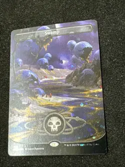 MTG Swamp (488) (Borderless) (Galaxy Foil) UNF Land Foil #488 - Image 3