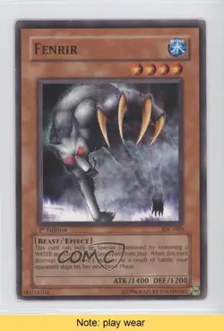 Fenrir 1st Ed. YuGiOh Invasion of Chaos #IOC-020 2004 READ 3y7 - Image 1