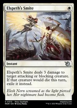 Moderate Play, English MTG Foil Elspeth's Smite - Foil March of the Machine Magi - Image 1