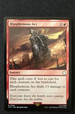 MTG 1x Blasphemous Act - Fallout - Rare Non Foil PIP #0188 Magic The Gathering - Image 1