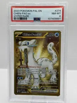 Pokemon Pal En Chien-Pao ex Hyper Rare PSA 8 2023 #274/193 - Image 1