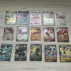 Pokemon TCG Bundle Of 15 Ex And V Cards, English Japanese Korean - Image 1