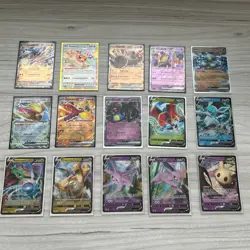 Pokemon TCG Bundle Of 15 Ex And V Cards, English Japanese Korean - Image 1