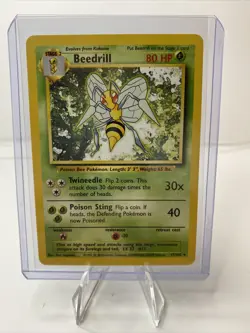 BEEDRILL - Base Set - 17/102 - Rare - Unlimited Edition - NM+-MINT - Image 1