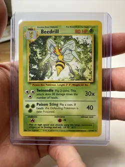 BEEDRILL - Base Set - 17/102 - Rare - Unlimited Edition - NM+-MINT - Image 3