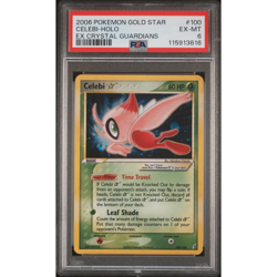 Pokemon Gold Star Celebi Holo Ex Crystal Guardians #100 PSA 6 - Image 1
