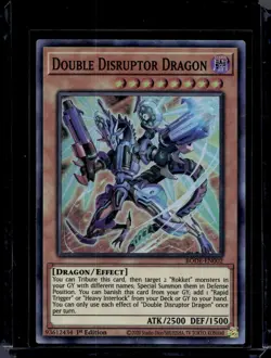 Yugioh! Double Disruptor Dragon - BODE-EN002 - Super Rare -1st Edition Near Mint - Image 1