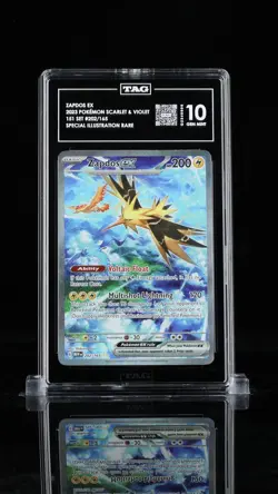 TAG 10 Gem Mint 2023 POKEMON MEW EN-151 Zapdos ex SPECIAL ILLUSTRATION RARE 🔥 - Image 1