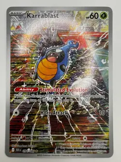 Karrablast 094/086 Illustration Rare SV Black Bolt English Pokemon Cards TCG - Image 1