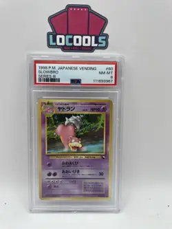 1998 POKEMON JAPANESE VENDING 80 SLOWBRO SERIES III PSA 8 - Image 1