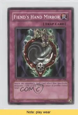 Fiend's Hand Mirror 1st Ed. YuGiOh Invasion of Chaos #IOC-102 2004 READ 3y7 - Image 1