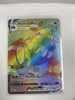 Heatran VMAX 191/189 Rainbow Rare - 2022 Pokemon Astral Radiance NM - Image 1