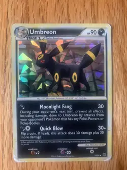 Pokemon Card Umbreon Shattered Holo Undaunted 10/90 Lightly Played - Image 1