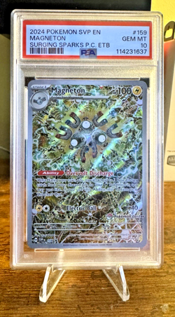 Magneton 159 Black Star Pokemon Center ETB Promo Surging Sparks PSA 10 GEM MINT - Image 1