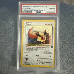 2000 POKEMON PROMO BLACK STAR POKEMON LEAGUE #11 EEVEE-HOLO PSA 8 NM-MT - Image 2