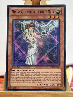 Minerva, Lichtverpflichtete Maid SDLI-DE002 Super Rare Deutsch EX YUGIOH - Image 1