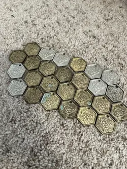 Yu-Gi-Oh! Vintage Takahashi Metal Medallions Hexors Coins Tags Lot of 26 Tokens - Image 5