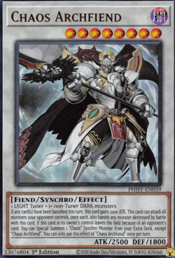 1X NM Chaos Archfiend - PHHY-EN039 - Ultra Rare 1st Edition yugioh - Image 1