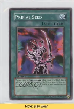Primal Seed 1st Ed. YuGiOh Invasion of Chaos #IOC-042 2004 READ 3y7 - Image 1