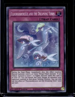Yugioh! LP Floowandereeze and the Dreaming Town - BODE-EN074 - Super Rare - 1st - Image 1