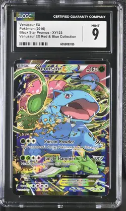 CGC 9 MINT Venusaur EX 2016 Black Star Promo XY123 Pokemon Card - Image 1