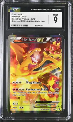 CGC 9 MINT Charizard EX 2016 Black Star Promo XY121 Pokemon Card - Image 1