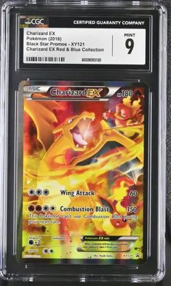 CGC 9 MINT Charizard EX 2016 Black Star Promo XY121 Pokemon Card - Image 1